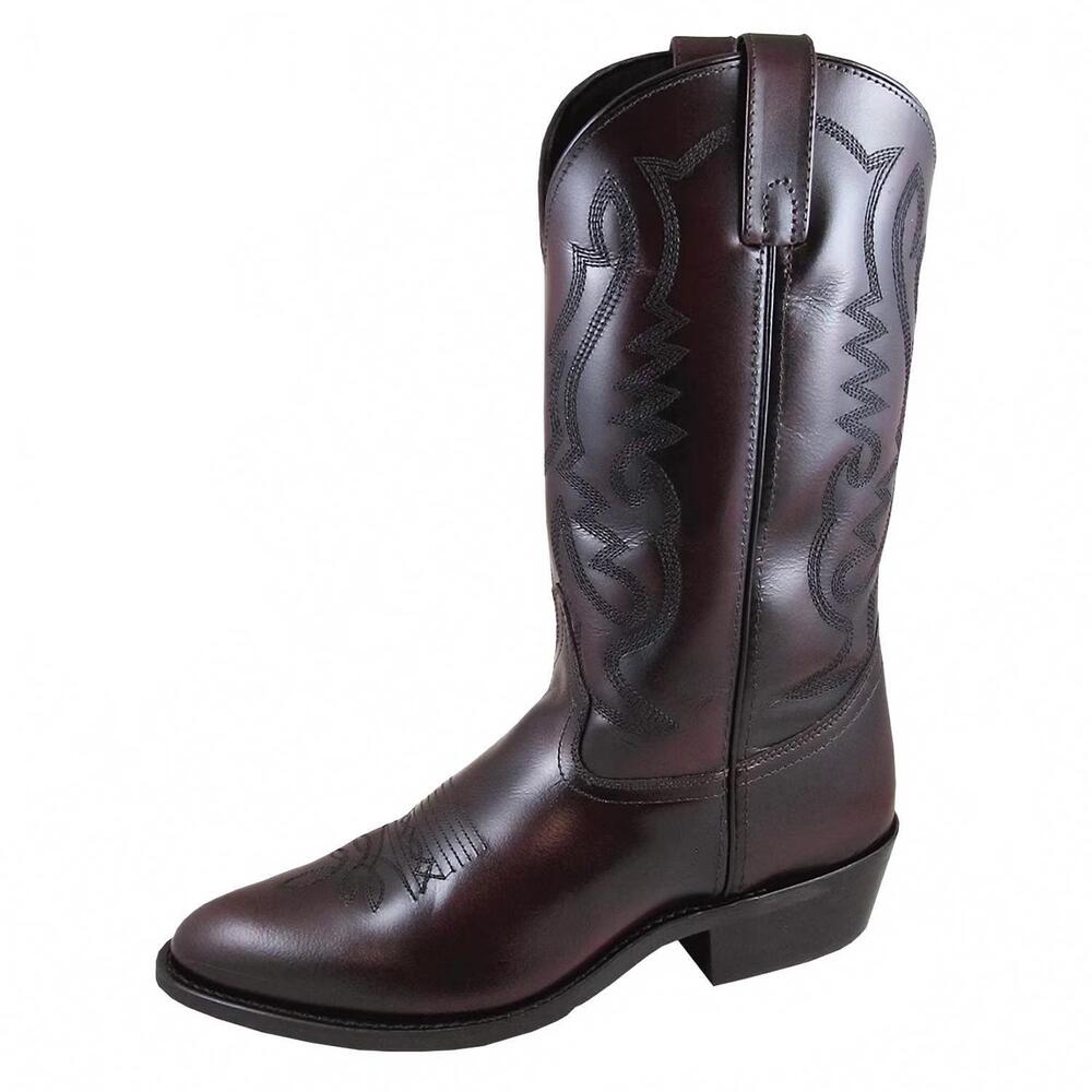 NEW SMOKY MOUNTAIN BOOTS men's denver boots in black cherry